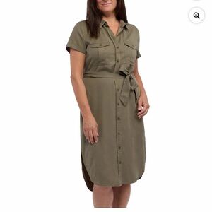 Teddi Rose Women's Tencel Shirt Dress | Green,
